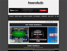 Tablet Screenshot of freerollsdb.com